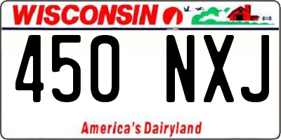 WI license plate 450NXJ