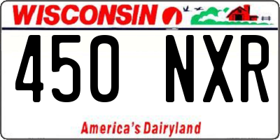 WI license plate 450NXR