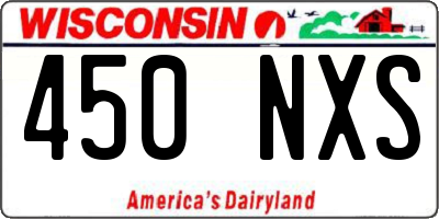 WI license plate 450NXS