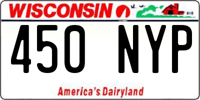 WI license plate 450NYP