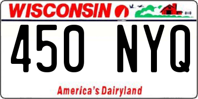 WI license plate 450NYQ