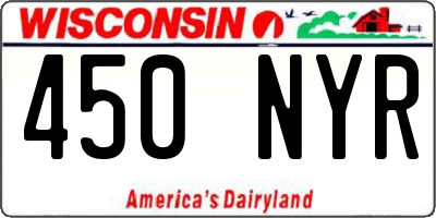WI license plate 450NYR