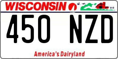 WI license plate 450NZD