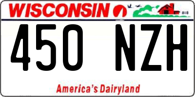 WI license plate 450NZH