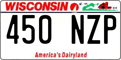 WI license plate 450NZP