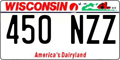 WI license plate 450NZZ