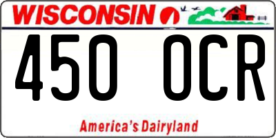 WI license plate 450OCR