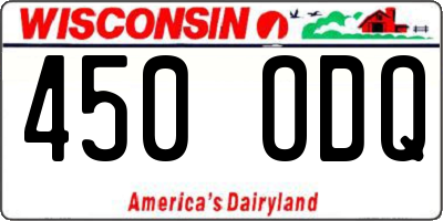 WI license plate 450ODQ
