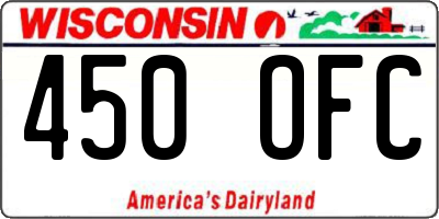 WI license plate 450OFC