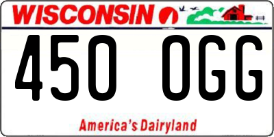 WI license plate 450OGG