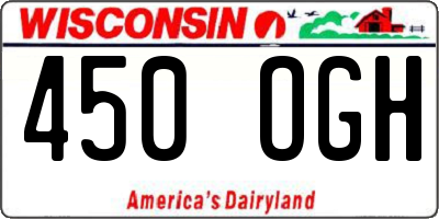 WI license plate 450OGH