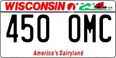 WI license plate 450OMC