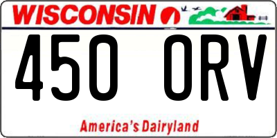 WI license plate 450ORV
