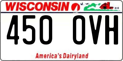 WI license plate 450OVH