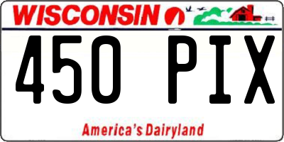 WI license plate 450PIX