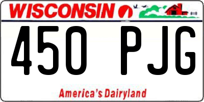WI license plate 450PJG
