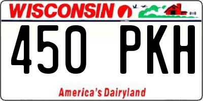 WI license plate 450PKH