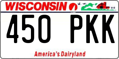 WI license plate 450PKK