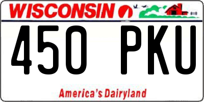 WI license plate 450PKU