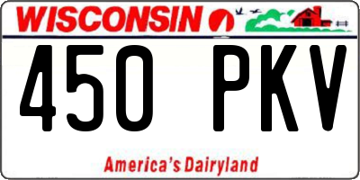 WI license plate 450PKV
