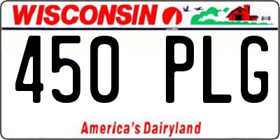 WI license plate 450PLG
