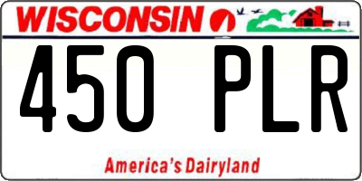 WI license plate 450PLR