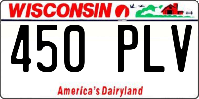 WI license plate 450PLV