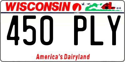 WI license plate 450PLY