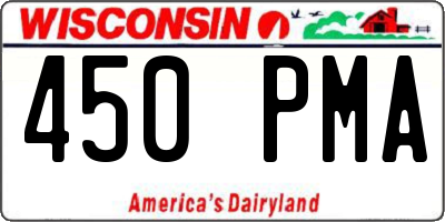 WI license plate 450PMA