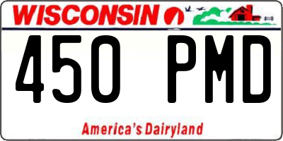 WI license plate 450PMD