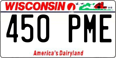 WI license plate 450PME