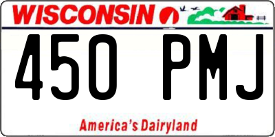 WI license plate 450PMJ