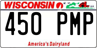 WI license plate 450PMP