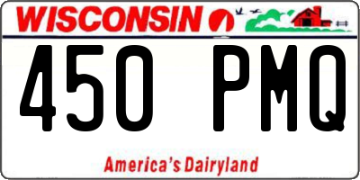 WI license plate 450PMQ