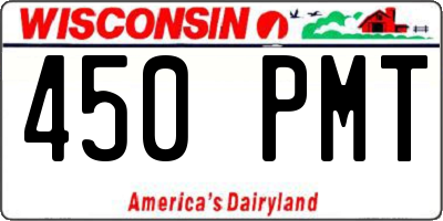 WI license plate 450PMT