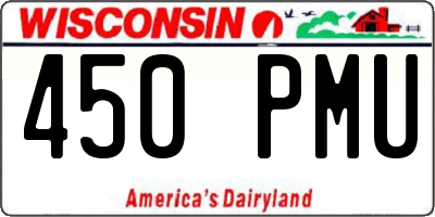 WI license plate 450PMU