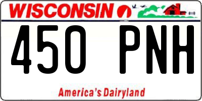 WI license plate 450PNH