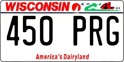 WI license plate 450PRG