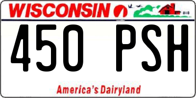 WI license plate 450PSH