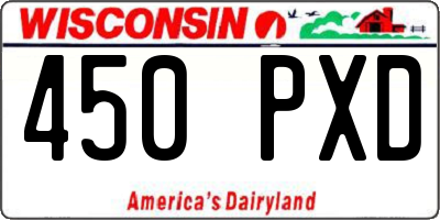 WI license plate 450PXD