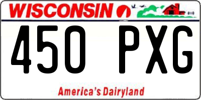 WI license plate 450PXG