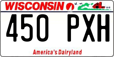 WI license plate 450PXH