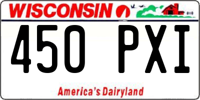 WI license plate 450PXI