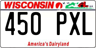 WI license plate 450PXL
