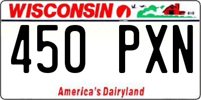 WI license plate 450PXN