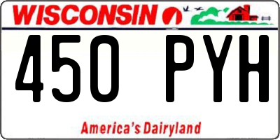 WI license plate 450PYH