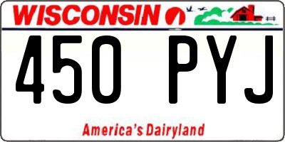 WI license plate 450PYJ
