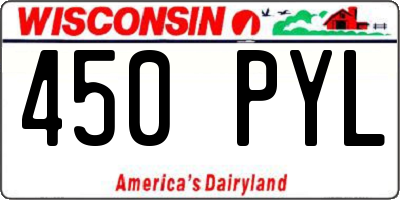 WI license plate 450PYL