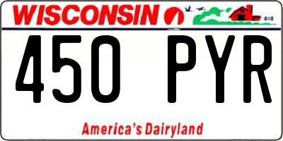 WI license plate 450PYR