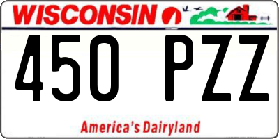 WI license plate 450PZZ